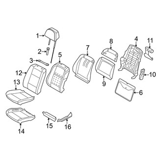 BMW OE - Seats & Tracks - Front Seat Components (W/O M Seat, W/O Ventilated Seat), (sDrive35i / xDrive35d / xDrive35i / xDrive40e / xDrive50i)