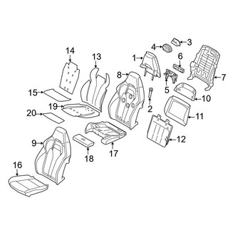 BMW OE - Seats & Tracks - Front Seat Components (With M Seat), (M)