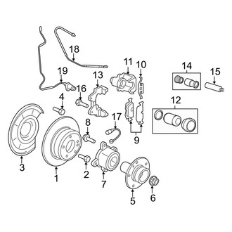 BMW OE - Rear Suspension - Brake Components (With Performance Brakes)