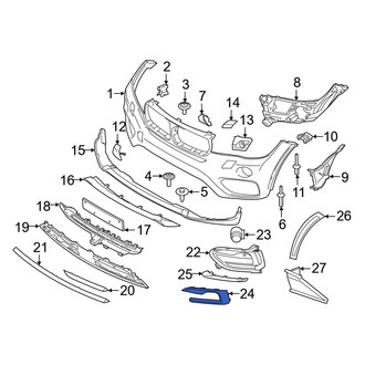 BMW OE - Front Right Grille Molding