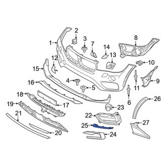 BMW OE - Front Left Grille Molding