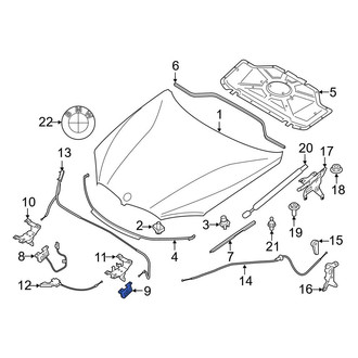 BMW OE - Front Right Hood Latch