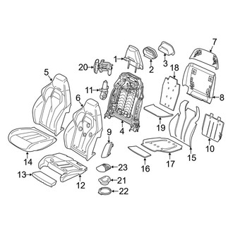 BMW OE - Seats & Tracks - Front Seat Components (M Sport Seat), (M)