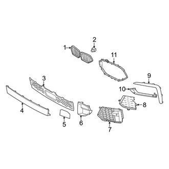 BMW OE - Front Bumper & Grille - Grille & Components (With M Type), (M50i / xDrive40i)