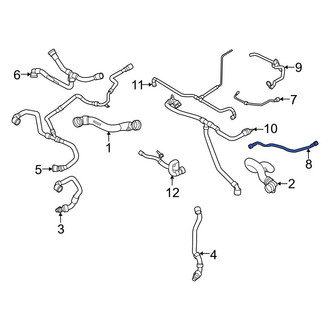 BMW OE - Outer Engine Coolant Overflow Hose