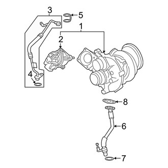 BMW OE - Engine - Turbocharger & Components (Turbocharger & Lines), (M50i)