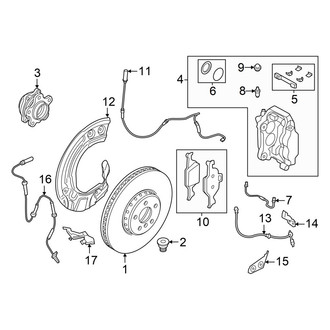 BMW OE - Front Suspension - Brake Components (W/O M Sport Brakes), (xDrive40i)