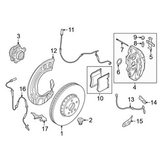 BMW OE - Front Suspension - Brake Components (With M Sport Brakes), (xDrive40i)