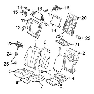 BMW OE - Seats & Tracks - Passenger Seat Components (Seat Cover & Components, W/O Sport Seats), (M50i / sDrive40i / xDrive40i)