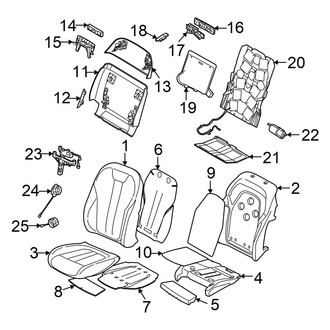 BMW OE - Seats & Tracks - Driver Seat Components (Seat Cover & Components, W/O Sport Seats), (M50i / sDrive40i / xDrive40i)