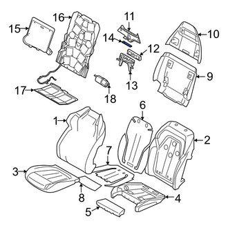 BMW OE - Front Left Headrest Bracket