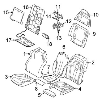 BMW OE - Seats & Tracks - Driver Seat Components (Seat Cover & Components)