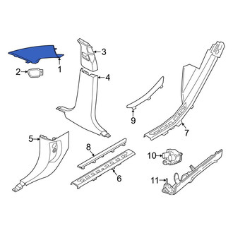 BMW OE - Left Body A-Pillar Trim Panel