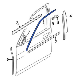 BMW OE - Rear Left Door Reveal Molding