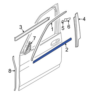 BMW OE - Front Left Door Belt Molding