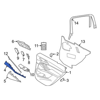 BMW OE - Rear Left Door Trim Molding