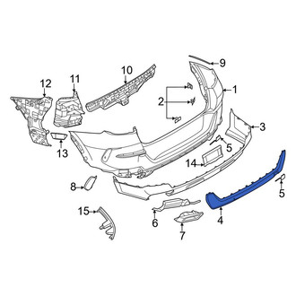 BMW OE - Rear Center Bumper Trim
