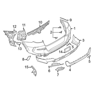 BMW OE - Rear Bumper - Bumper & Components (W/O M Type Bumper Cover & Trim)