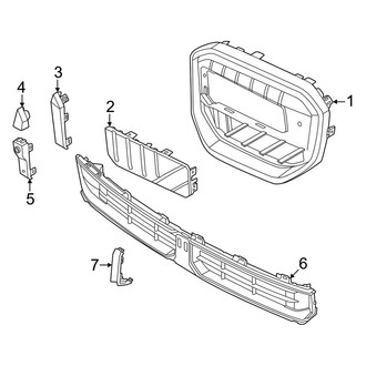 BMW OE - Front Bumper & Grille - Grille & Components (xDrive30)