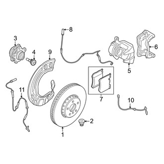 BMW OE - Front Suspension - Brake Components (W/O M Sport Brakes)