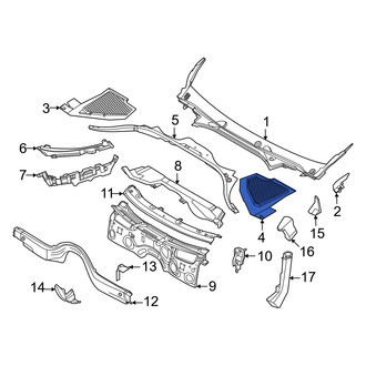 BMW OE - Front Left Cowl Grille Panel