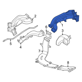 BMW OE - Front Right Upper Instrument Panel Air Duct