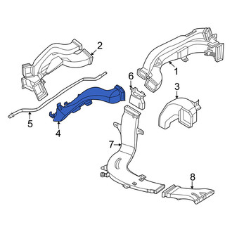 BMW OE - Front Left Lower Instrument Panel Air Duct