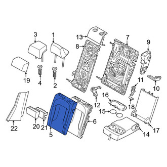 BMW OE - Rear Left Seat Back Cushion Cover