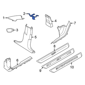 BMW OE - Left Body A-Pillar Trim Panel Insert