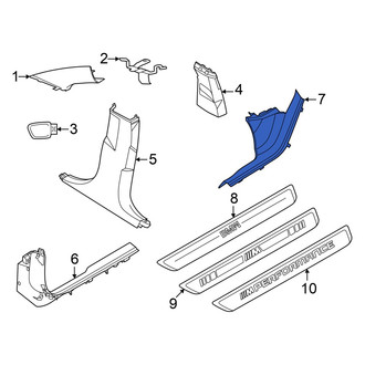 BMW OE - Rear Left Door Sill Plate