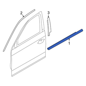 BMW OE - Rear Left Inner Door Belt Molding