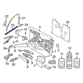 BMW OE - Front Left Door Window Belt Weatherstrip
