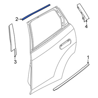 BMW OE - Rear Left Outer Door Belt Molding