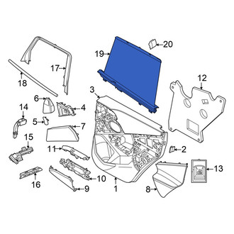 BMW OE - Rear Left Door Glass Sunshade
