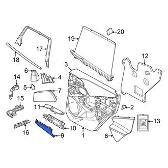BMW OE - Rear Left Door Panel Handle Cover