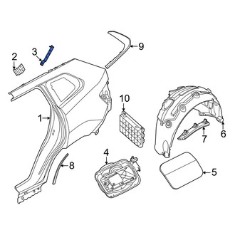 BMW OE - Left Body D-Pillar Reinforcement