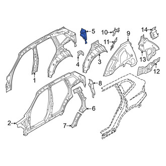 BMW OE - Rear Left Inner Body D-Pillar Reinforcement