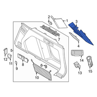 BMW OE - Rear Left Body C-Pillar Trim Panel