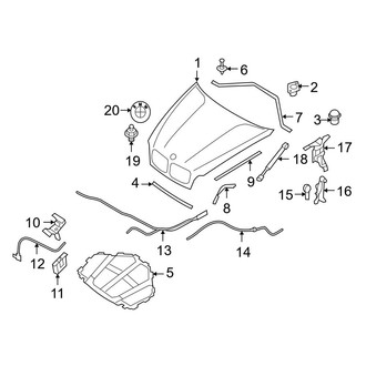 BMW OE - Hood & Grille - Hood & Components (Gas)