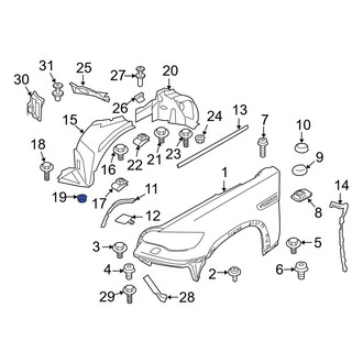 BMW OE - Front Fender Liner Nut