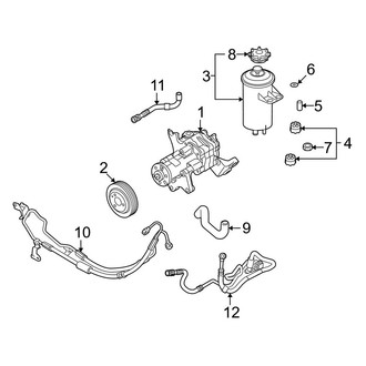 BMW OE - Steering Gear & Linkage - Pump & Hoses (W/O Adaptive Drive), (N54B30A Engine)