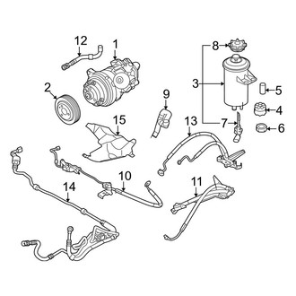 BMW OE - Steering Gear & Linkage - Pump & Hoses (With Adaptive Drive), (N54B30A Engine)