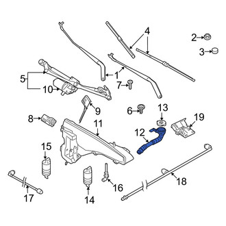 BMW OE - Front Washer Fluid Reservoir Filler Pipe