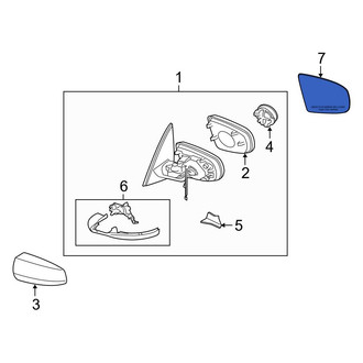 BMW OE - Front Left Door Mirror Glass