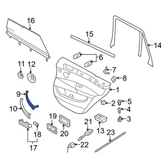 BMW OE - Rear Right Interior Door Pull Handle