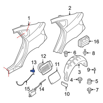 BMW OE - Rear Fuel Door Bumper