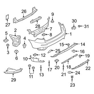 BMW OE - Rear Bumper - Bumper & Components (xDrive35i / xDrive50i)