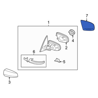 BMW OE - Front Right Door Mirror Glass