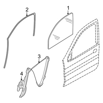 BMW OE - Front Door - Glass & Hardware (ActiveHybrid)