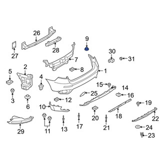 BMW OE - Rear Bumper Cover Nut